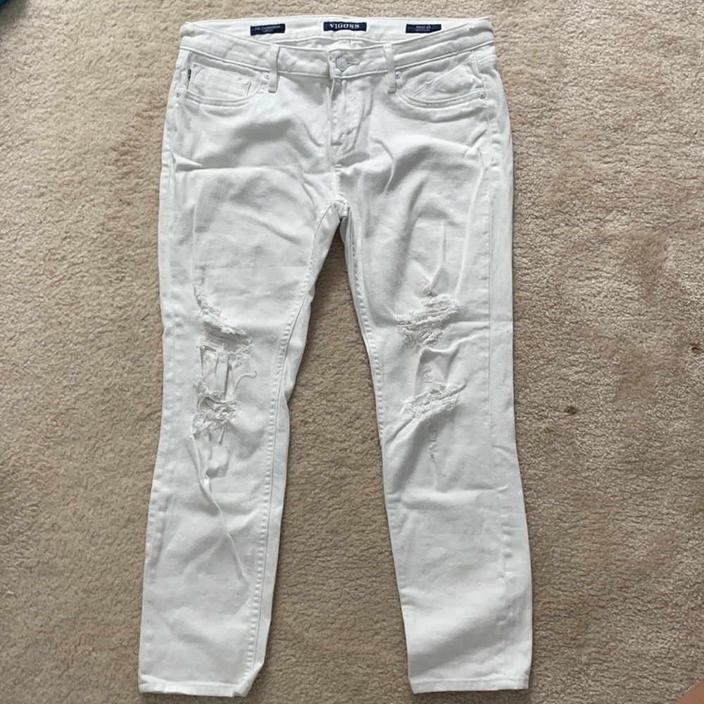 Ripped White Jeans